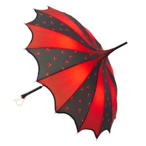 Hot Lips! Parasol Style Umbrella by Nola Fabiola